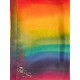 Shawl Rainbow Strong Colours Flowing Wave Silk 150x28 cm